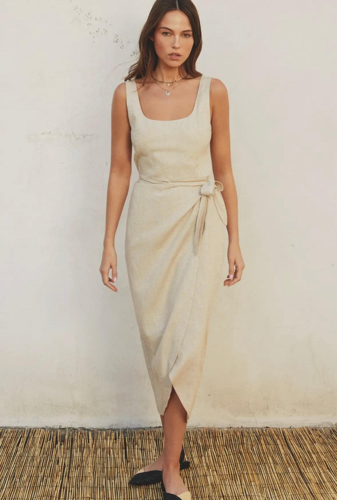 最終セール】Tulip 出歩け Cotton Blend Midi Dress 