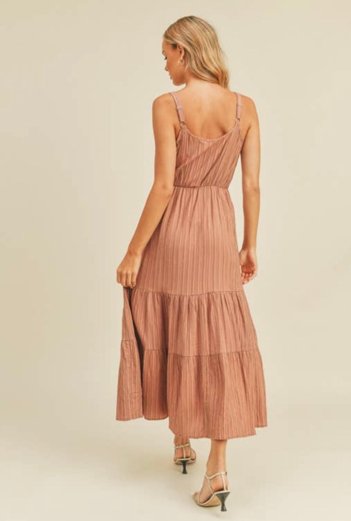 Pink Floral Print Cami Maxi Dress With Shorts – Bridget's Boutique