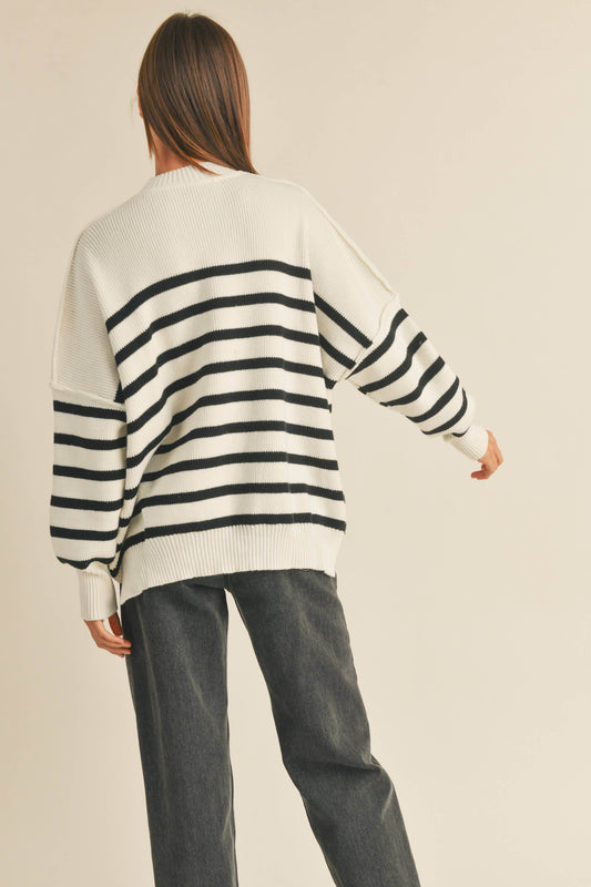 The Nautical Striped Oversized Sweater
