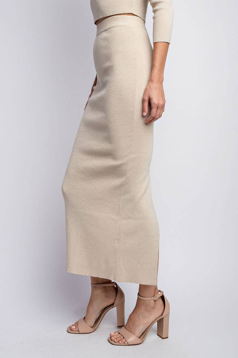 Elena Lurex Maxi Skirt
