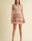 Aleesa Floral Lace Mini Dress