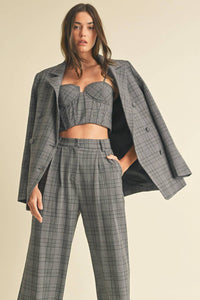Camille Plaid Tailored Pants