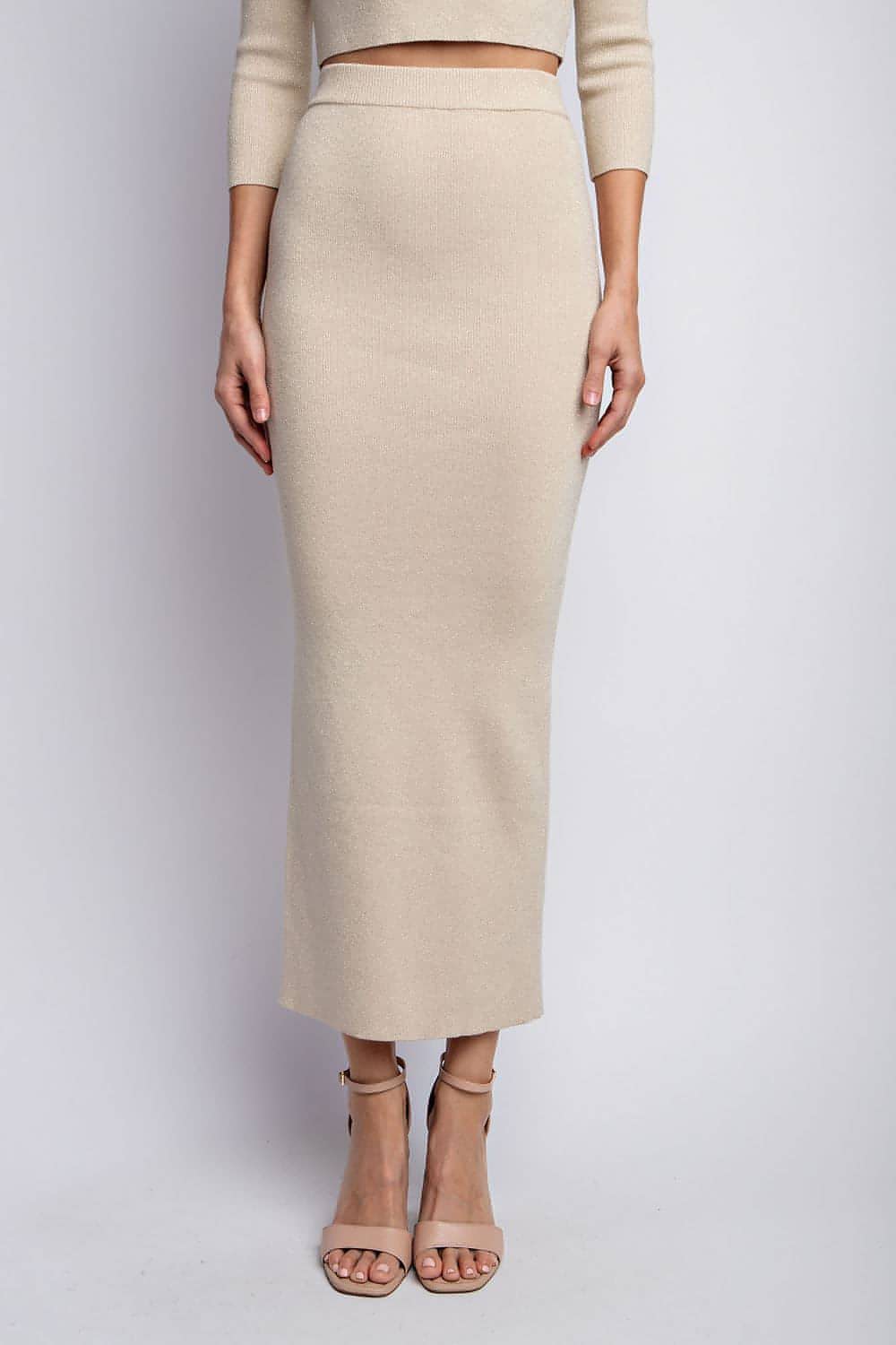 Elena Lurex Maxi Skirt