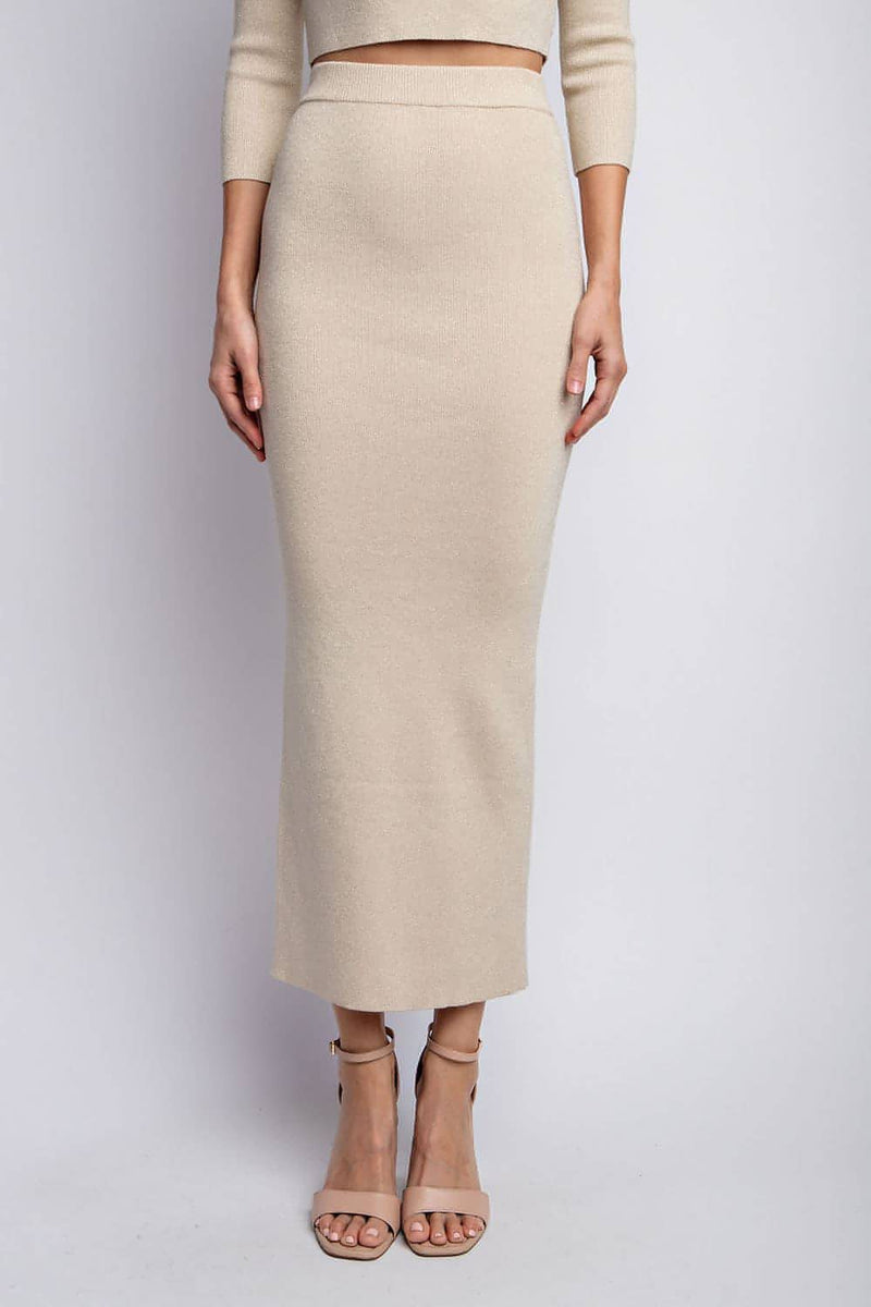 Elena Lurex Maxi Skirt
