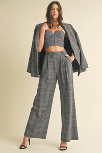 Camille Plaid Tailored Pants
