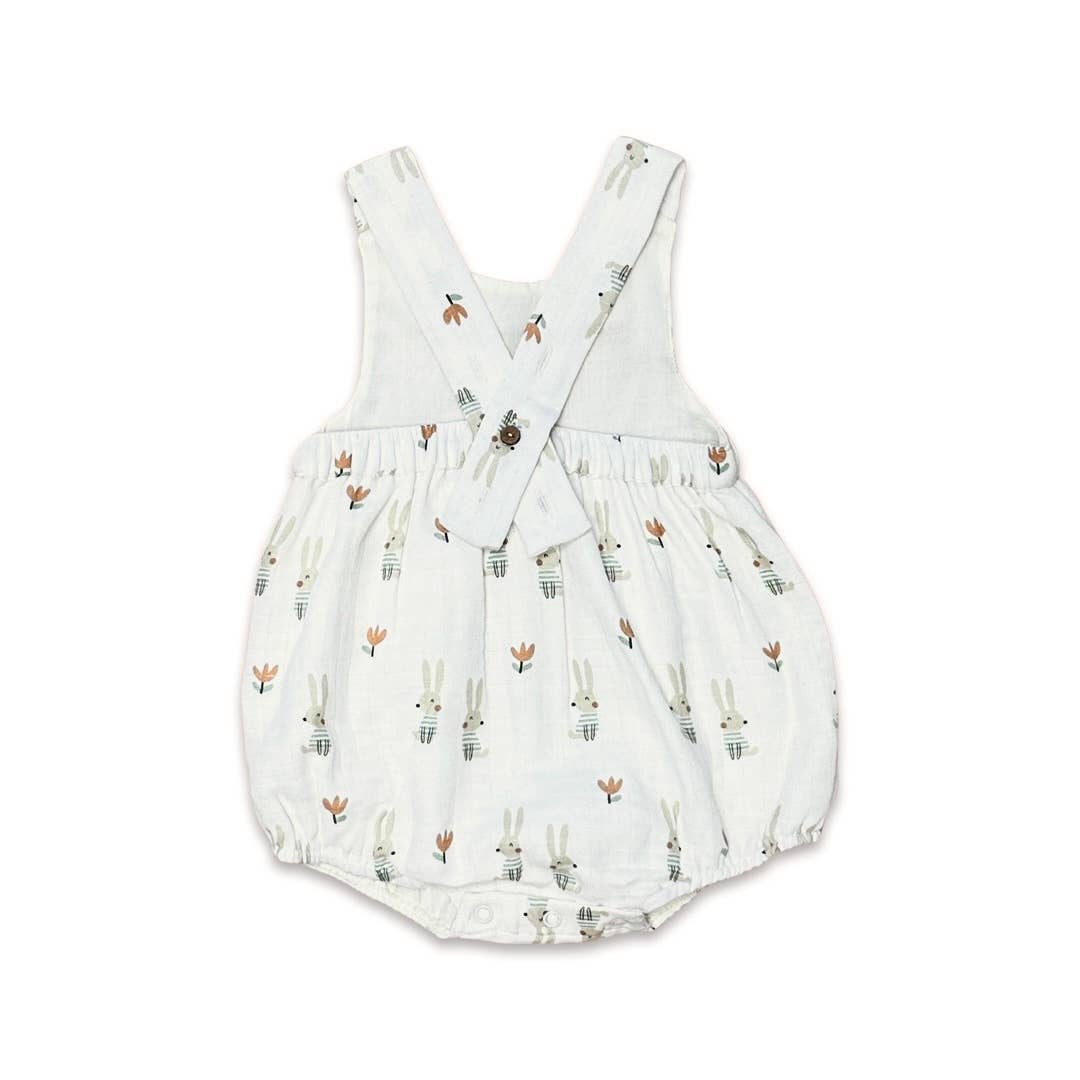 Bunny Peter Pan Bubble Baby Romper (Organic Muslin)