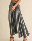 Theodora Lurex Pleated Maxi Skirt