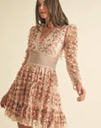 Aleesa Floral Lace Mini Dress