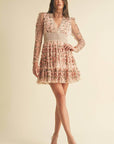 Aleesa Floral Lace Mini Dress