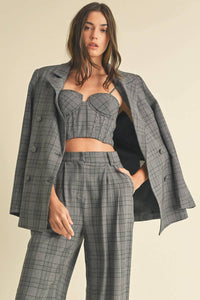 Camille Plaid Tailored Pants