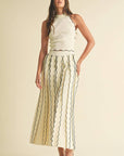 Thea Pleated Sweater Knit Maxi Skirt