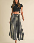 Theodora Lurex Pleated Maxi Skirt