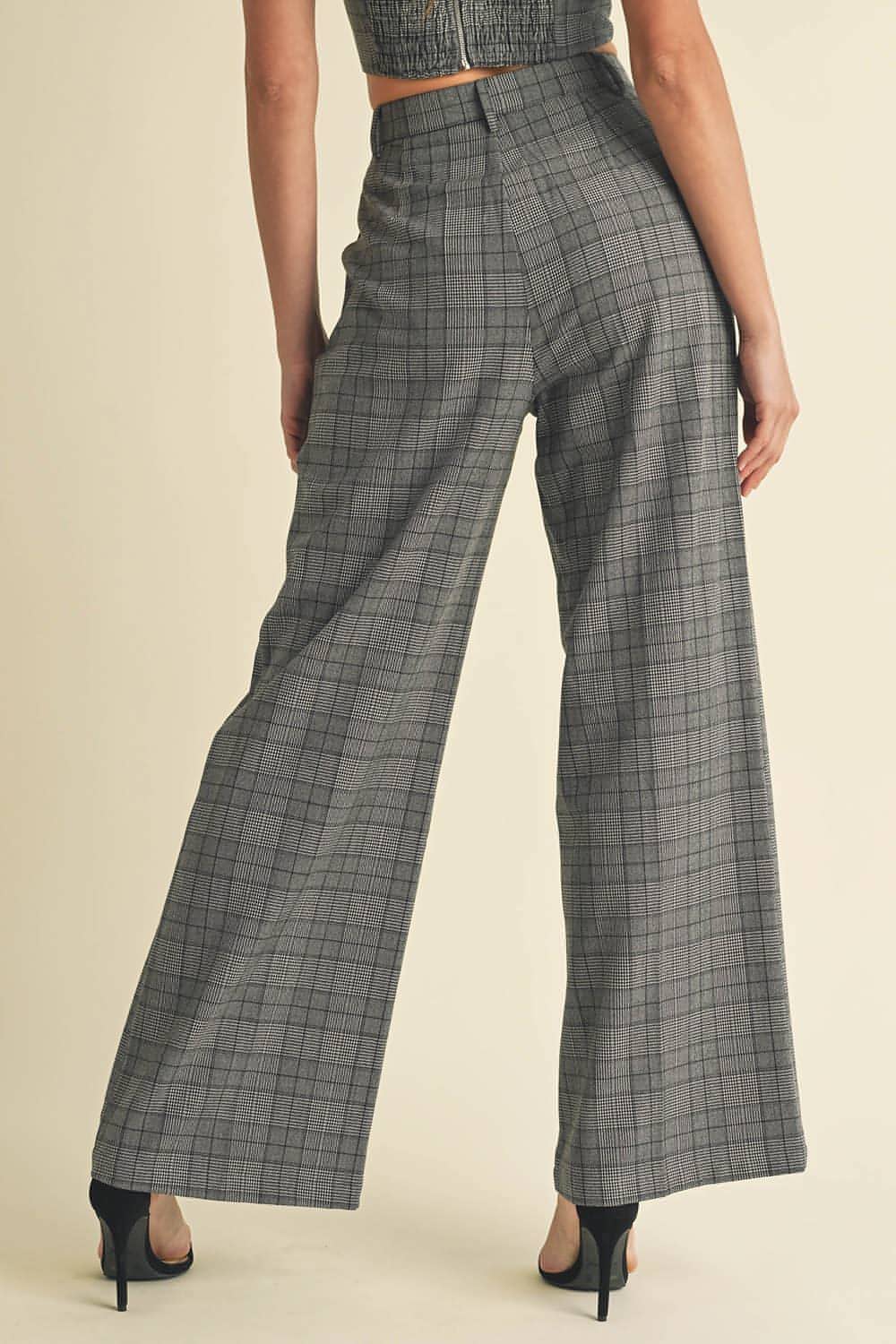 Camille Plaid Tailored Pants