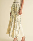 Thea Pleated Sweater Knit Maxi Skirt