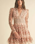 Aleesa Floral Lace Mini Dress