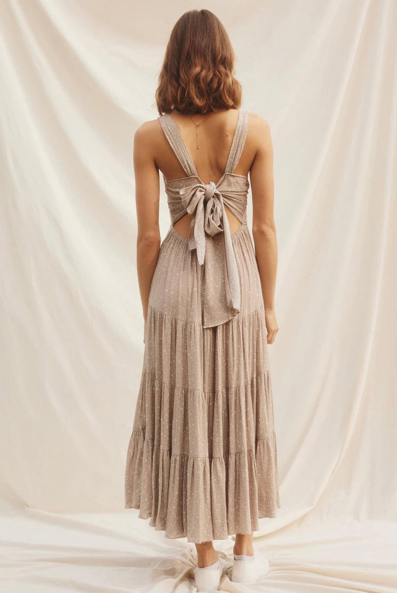 Kind Love Tie Back Tiered Dress