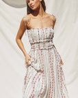 Rosie Stripe Shirred Maxi Dress