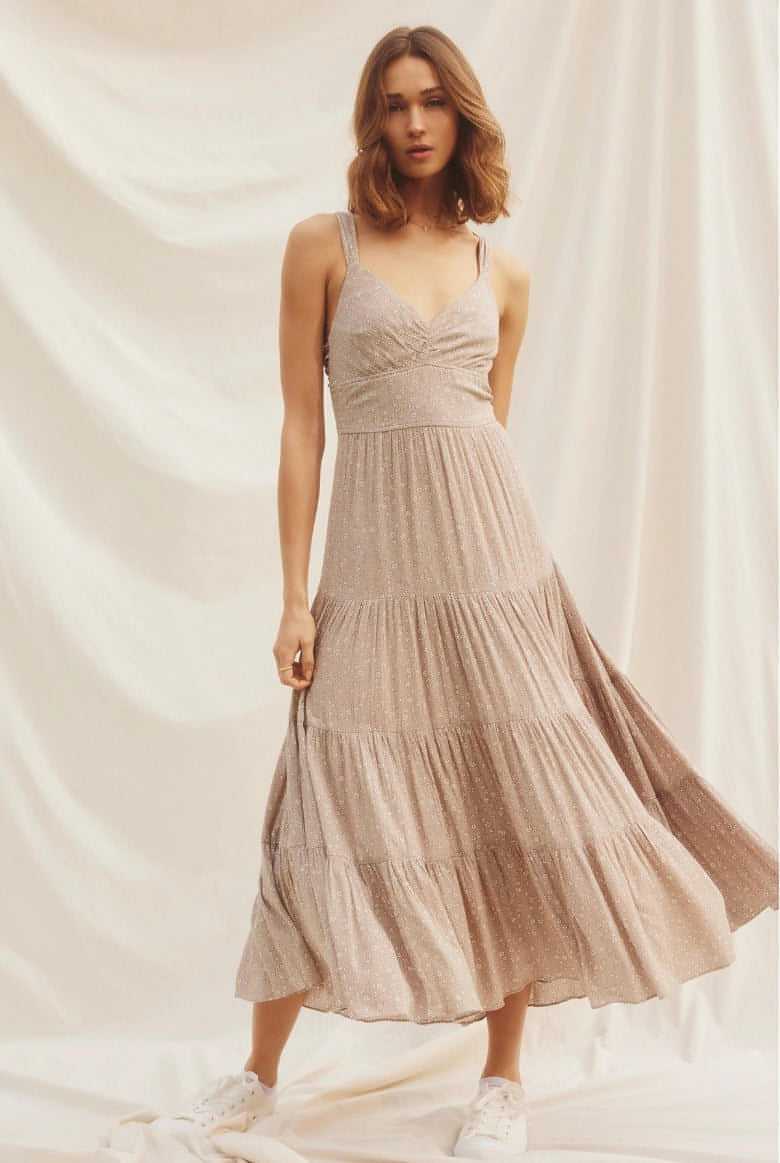 Kind Love Tie Back Tiered Dress