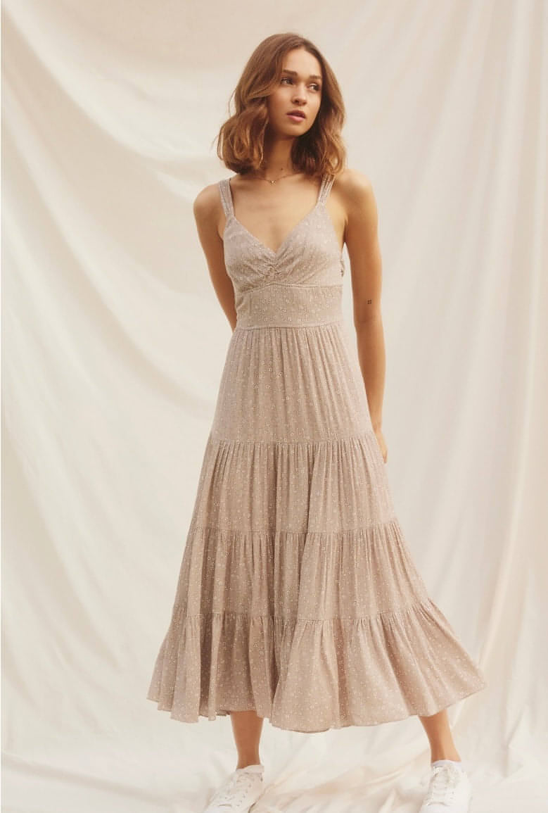 Kind Love Tie Back Tiered Dress