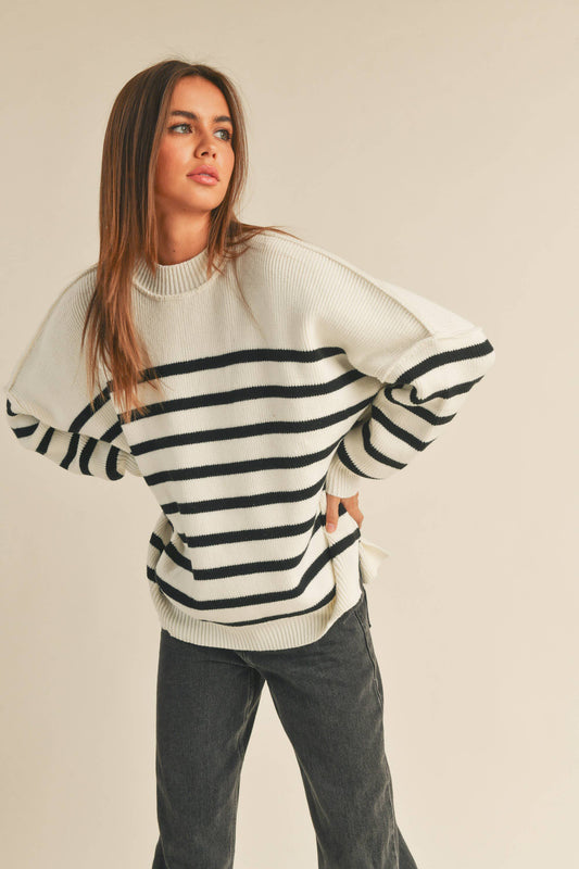 The Nautical Striped Oversized Sweater