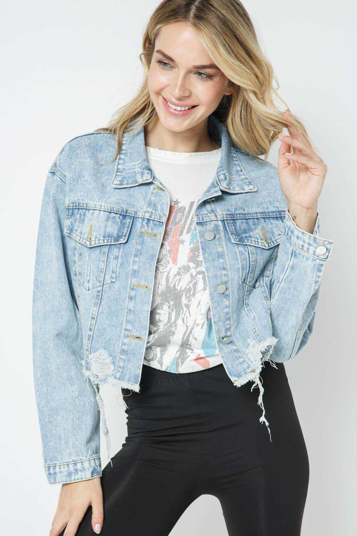 Madison Cropped Denim Jacket