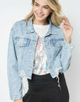 Madison Cropped Denim Jacket