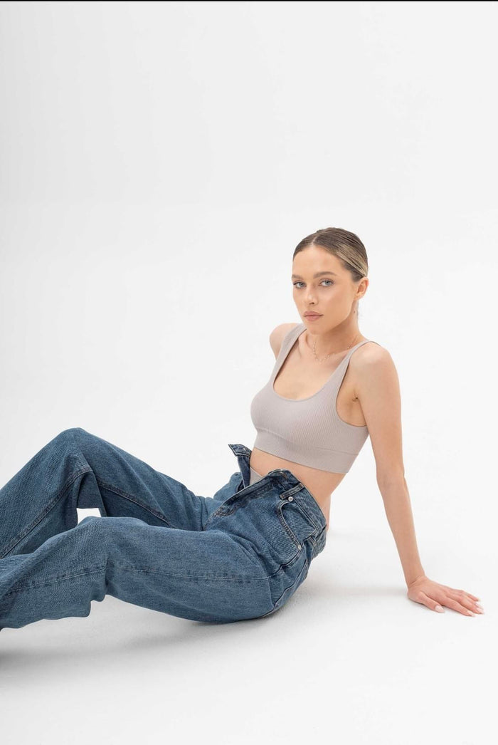 Amina Ribbed Sports Bra