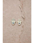 Hamsa Pave Earrings