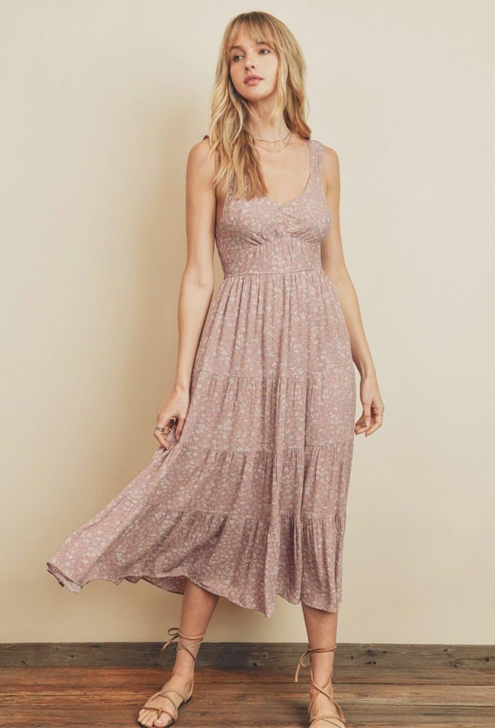 Sunday Tie-Back Tiered Dress