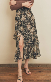 Miles of Side Slit Midi Skirt