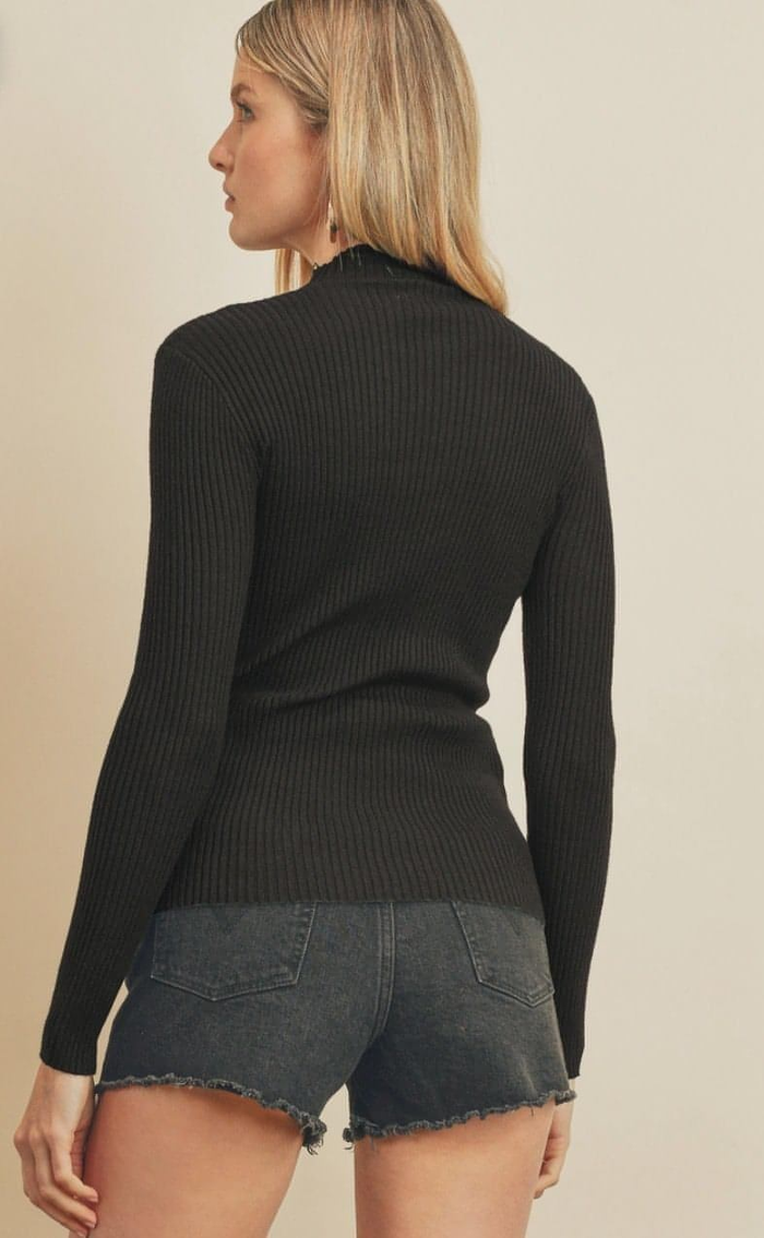 Long Sleeve Mock Neck Sweater