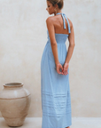 Calliope Halter Linen Maxi Dress