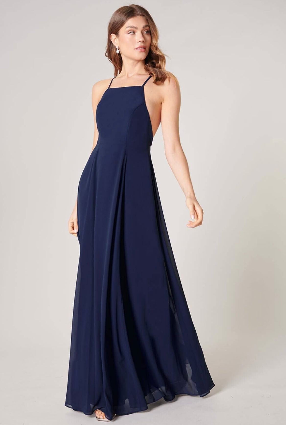 Divine High Neck Backless Maxi Dress Xs / Navy Divine High Neck Backless Maxi Dress Xs / Navy