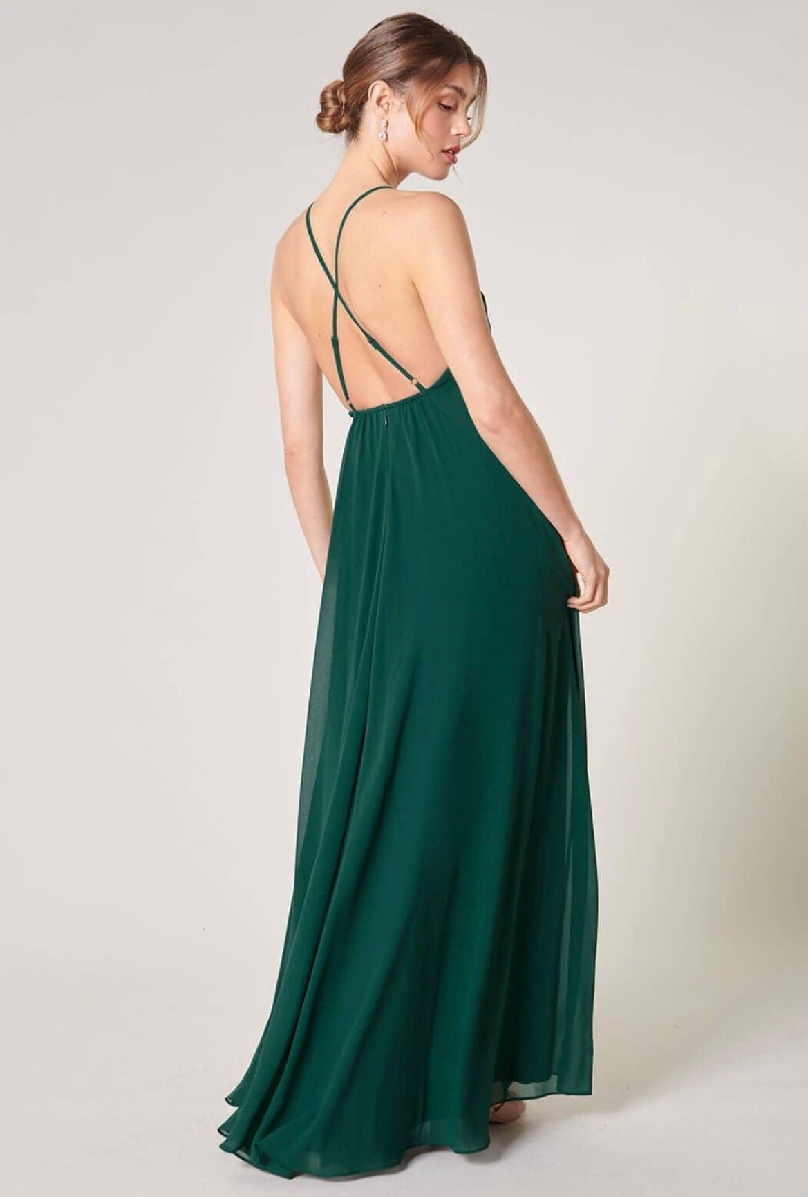 Divine High Neck Backless Maxi Dress M / Emerald Divine High Neck Backless Maxi Dress M / Emerald
