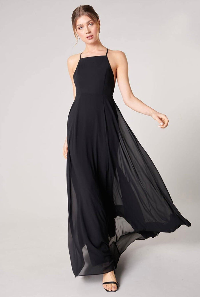 Divine High Neck Backless Maxi Dress