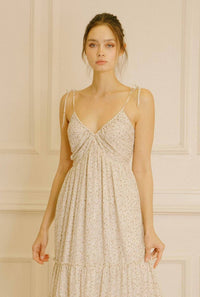 Floral Print Ruffled Midi Dress