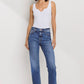 Monica Mid Rise Slim Straight Jeans