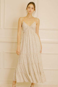 Floral Print Ruffled Midi Dress