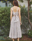 In the Clouds Tie Back Tiered Dress