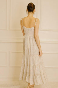 Floral Print Ruffled Midi Dress