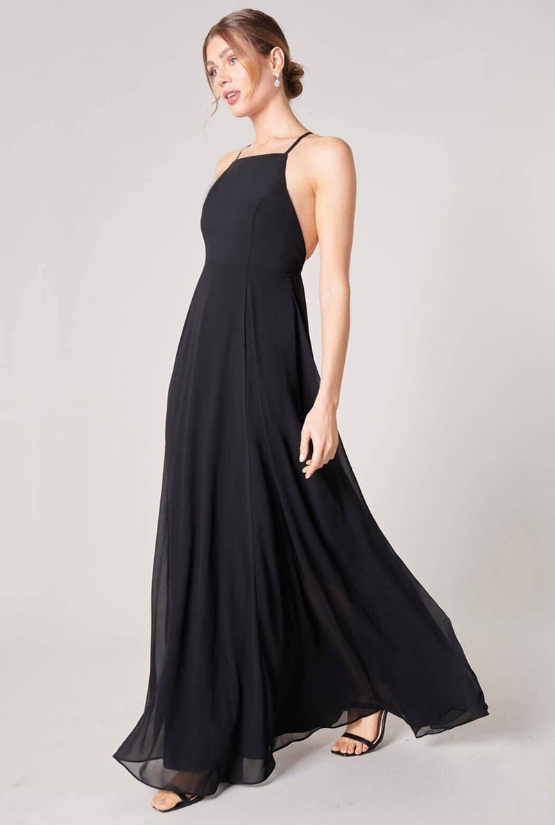 Divine High Neck Backless Maxi Dress