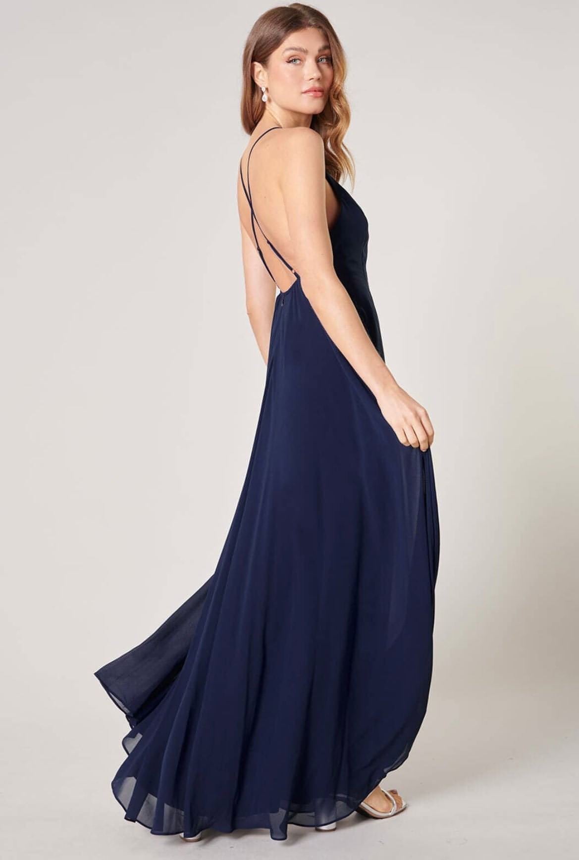 Divine High Neck Backless Maxi Dress