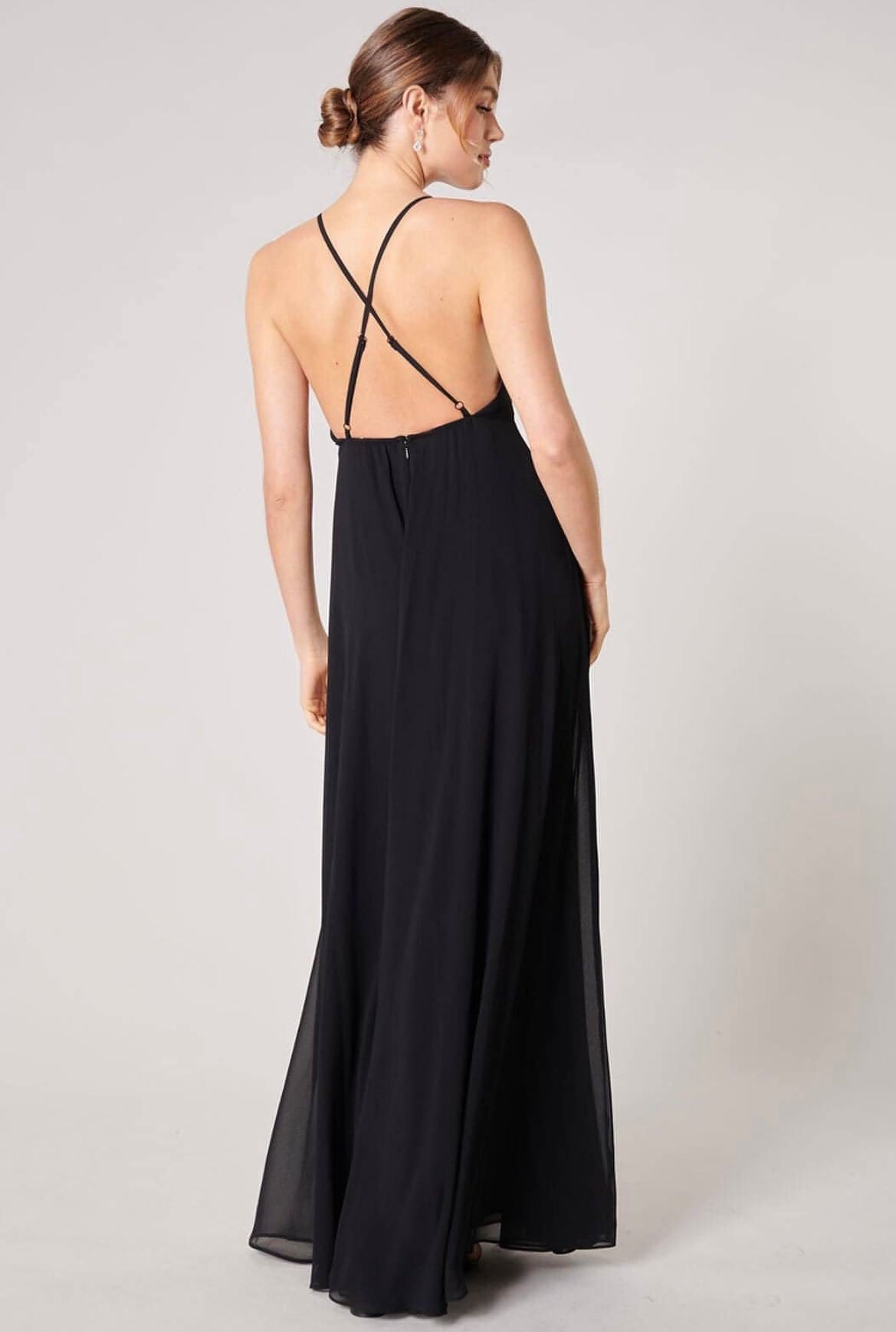 Divine High Neck Backless Maxi Dress L / Black Divine High Neck Backless Maxi Dress L / Black