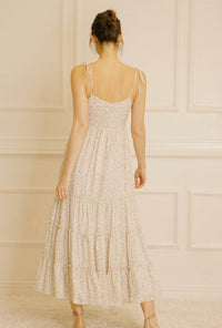 Floral Print Ruffled Midi Dress