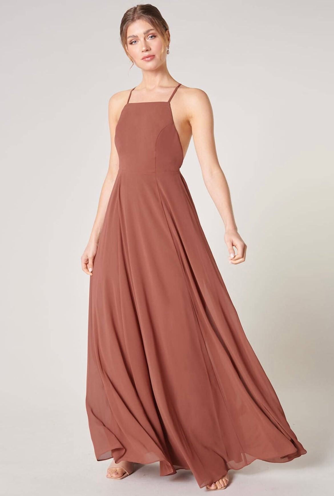 Divine High Neck Backless Maxi Dress