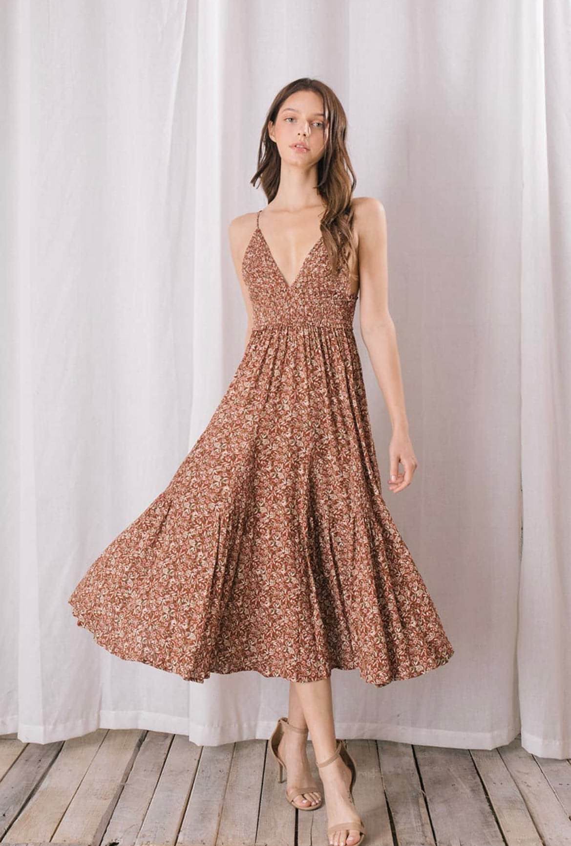 Dara Floral Empire Maxi Dress