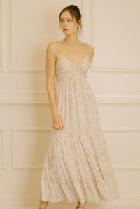 Floral Print Ruffled Midi Dress